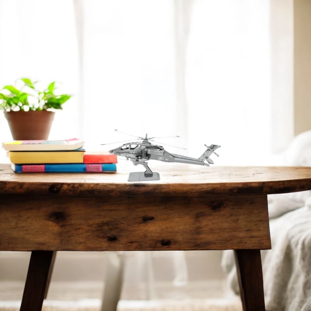 AH-64 Apache Helicopter Steel Model Kit - Image 3