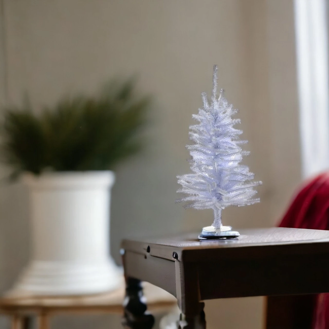 Kurt Adler 18-Inch Un-Lit Silver Tinsel Miniature Christmas Tree - Image 2