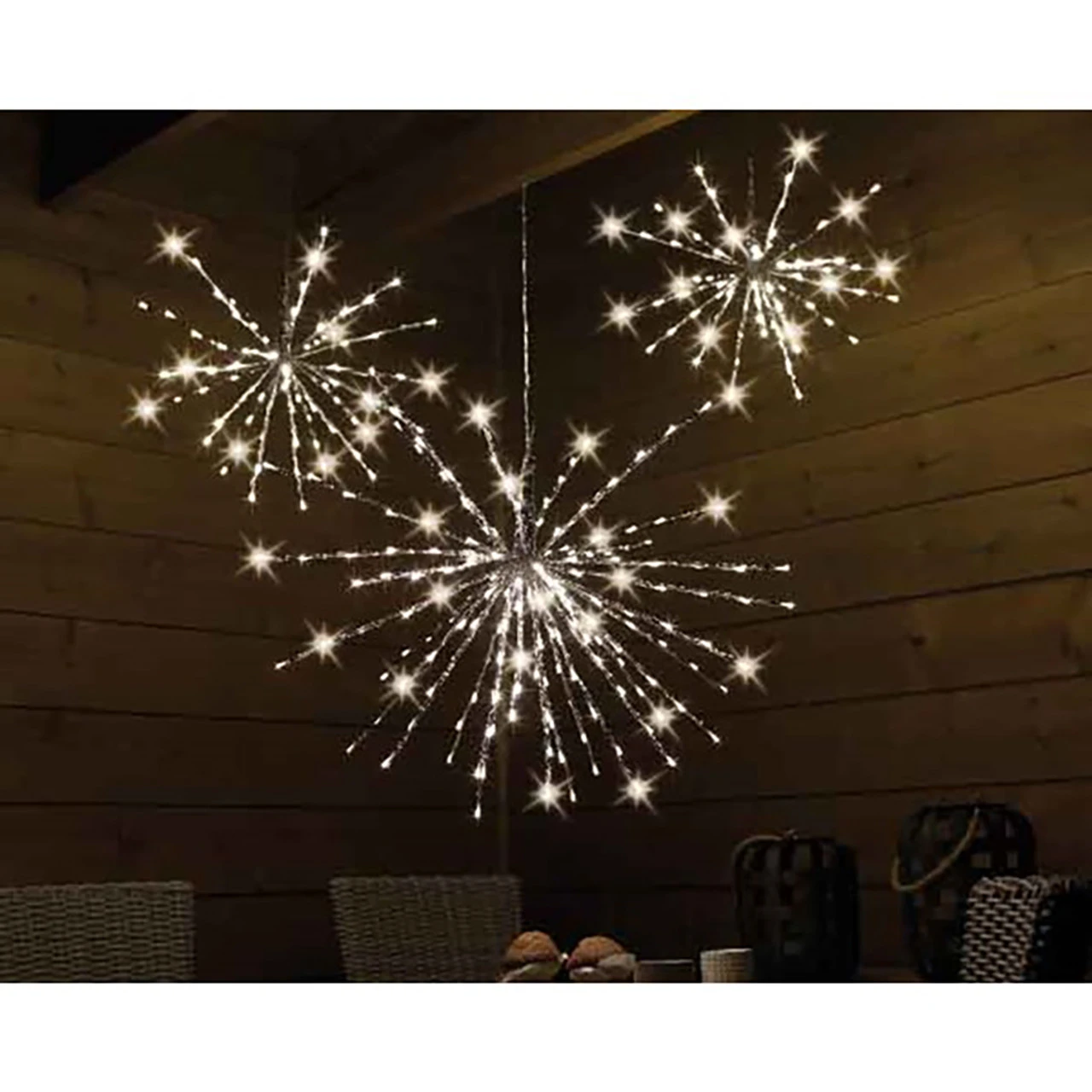 Lumineo 160 LED Warm White Flashing 27" Polestar Silver Wire - Image 3