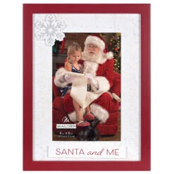 Santa And Me Christmas 4x6 Rustic Frame