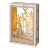 Lumineo Micro LED Forest Snowman Shadow Box