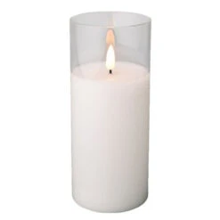 7" Flameless Warm White Pillar Candle