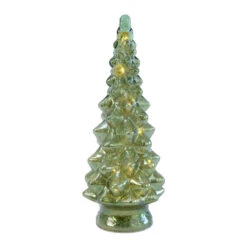 Lumineo LED Glass Green Tree Figurine
