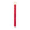 Lumineo 9.5 Inch Red Taper Battery Operated Candle Set Of 2