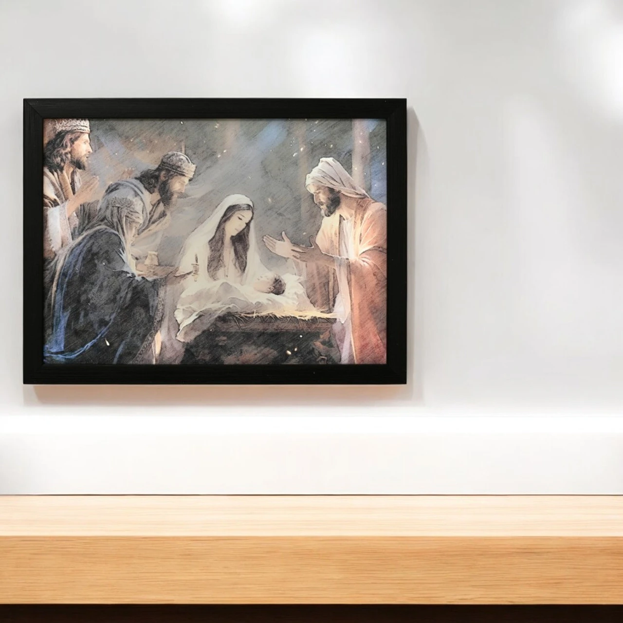 Lumineo LED Nativity Scene With The Three Wise Men Canvas - Image 2