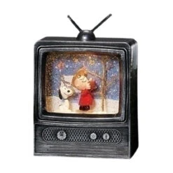 9" Snoopy And Charlie Brown Swirl In A TV Style