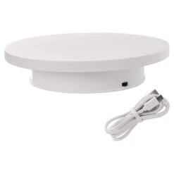 Karen Didion White Rotating Display Stand