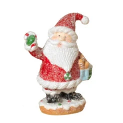 Santa W/Candy Cane Figurine