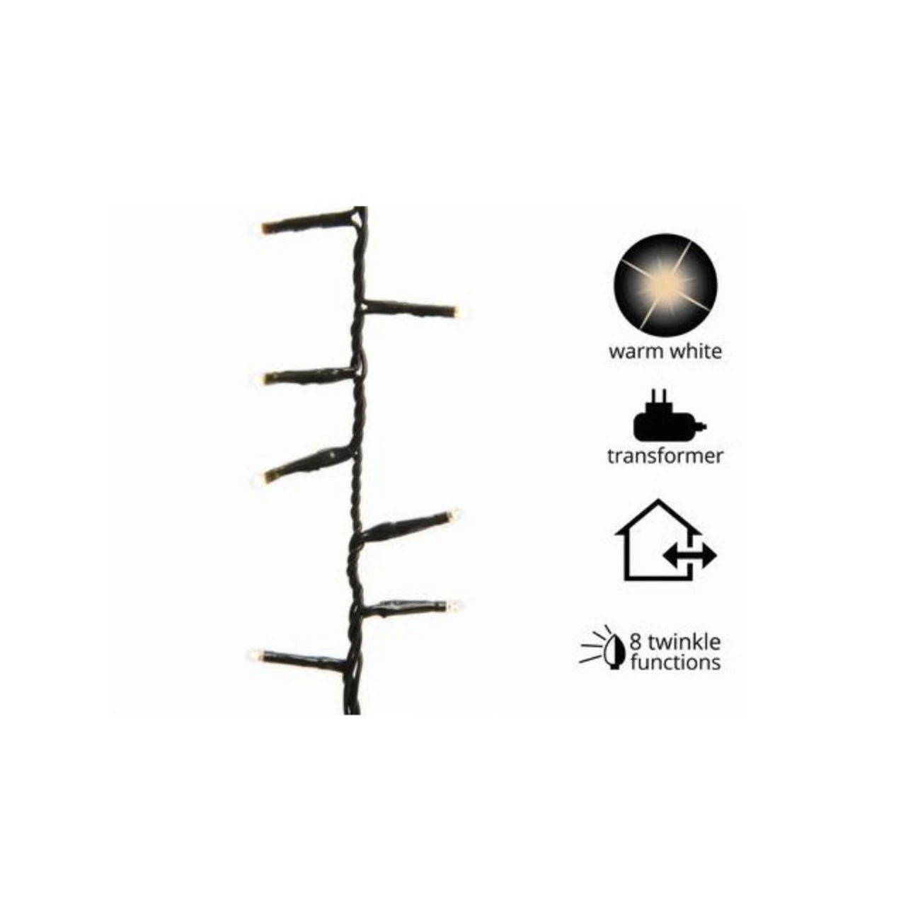 Lumineo 2000 LED Warm White Compact Lights Green Wire - Image 5