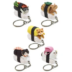 Sushi Cat Keyring Blind Box – 1 Random Keyring