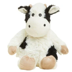 Plush Black And White Cow Warmie