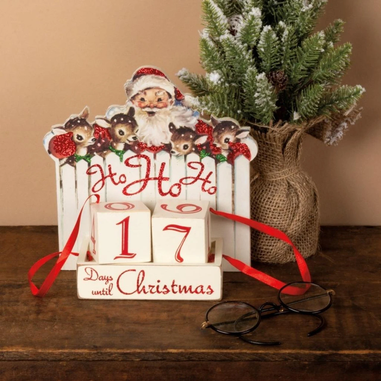 Primitives By Kathy Vintage Christmas Wood Countdown Box, Ho - Image 2