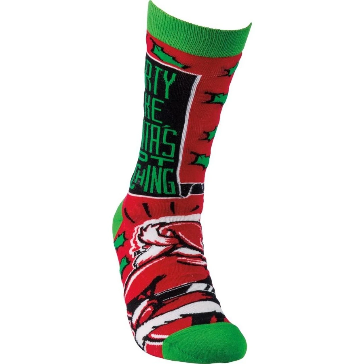 Primitives By Kathy Unisex Socks - Party Like Santa's Not Watching - Image 2