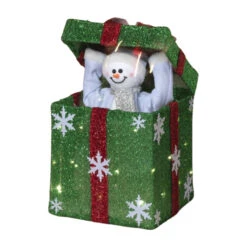 Lighted Musical Animated Snowman Gift Box