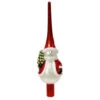 Glass Snowman With Tree Finial Tree Topper