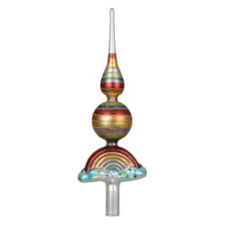 Glass Rainbow Finial Tree Topper