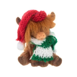 Holiday Highland Cow Pocket Charm