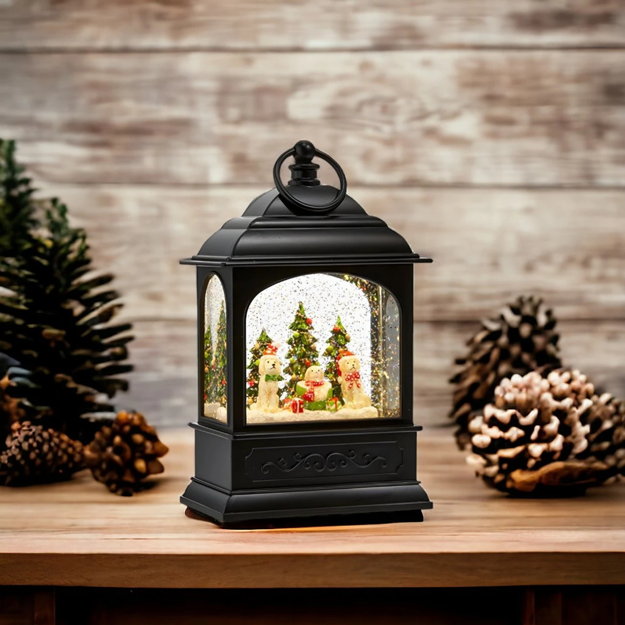 Celebrate The Season Pup Lit Water Lantern - Image 2