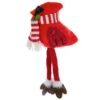 Cardinal Wearing Red And White Scarf Shelfsitter.