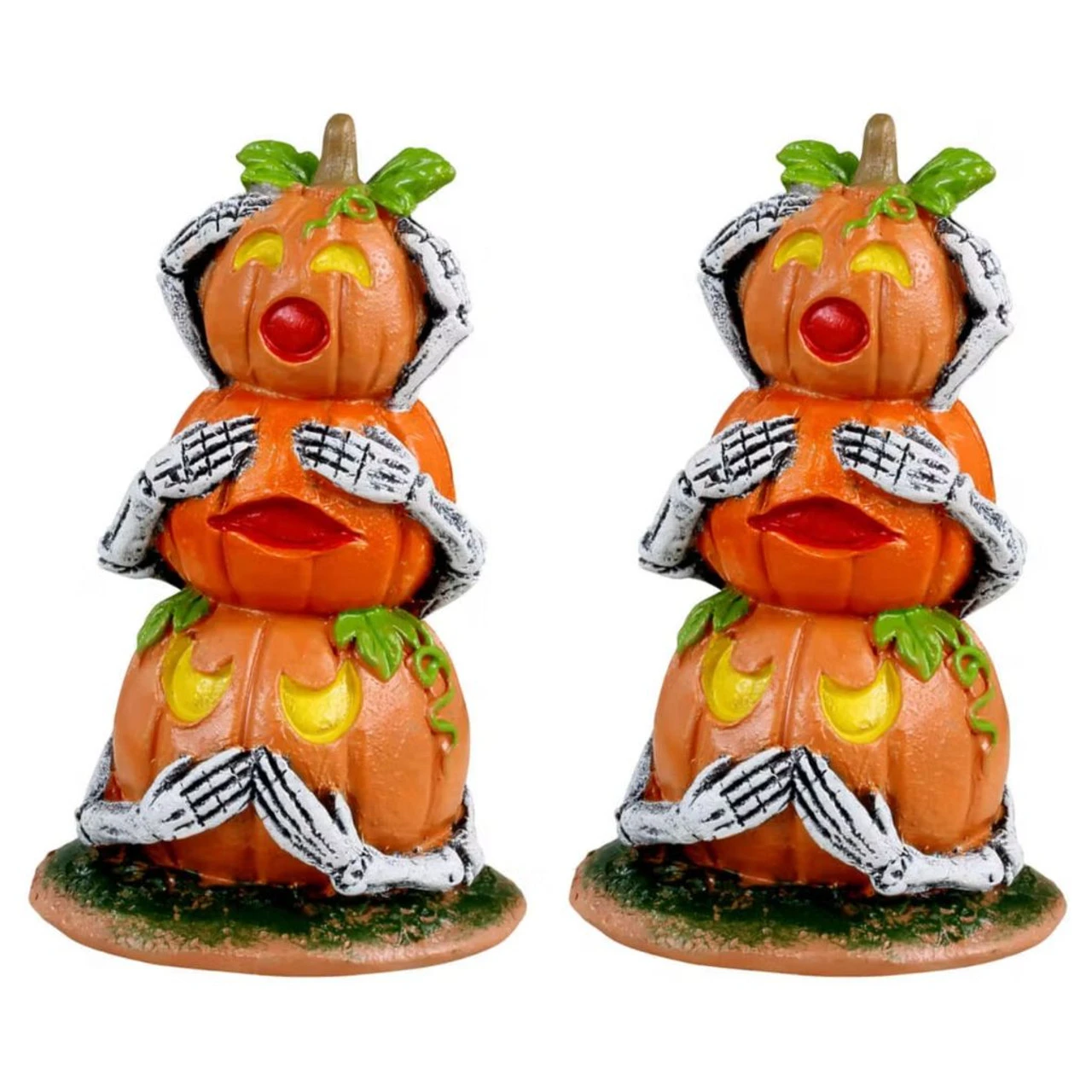 Lemax - Spookytown - Pumpkin Snowmen Set Of 2