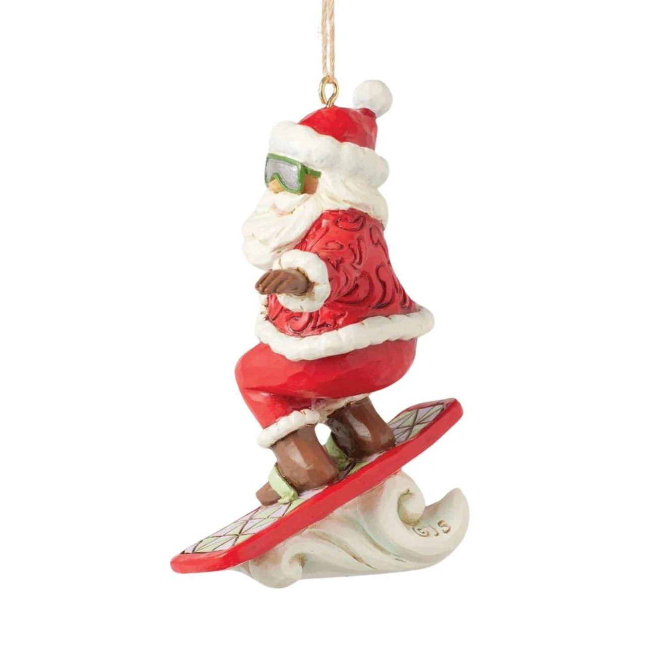 Jim Shore - Heartwood Creek - Snowboarding Santa Ornament - Image 3