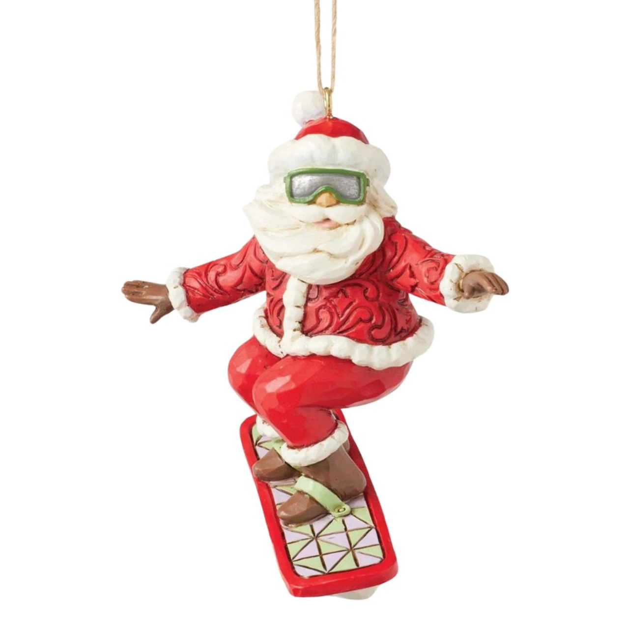 Jim Shore - Heartwood Creek - Snowboarding Santa Ornament - Image 4