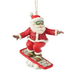 Jim Shore - Heartwood Creek - Snowboarding Santa Ornament