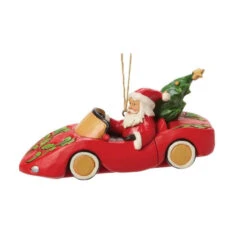 Jim Shore - Heartwood Creek - Santa In Sports Car Ornament