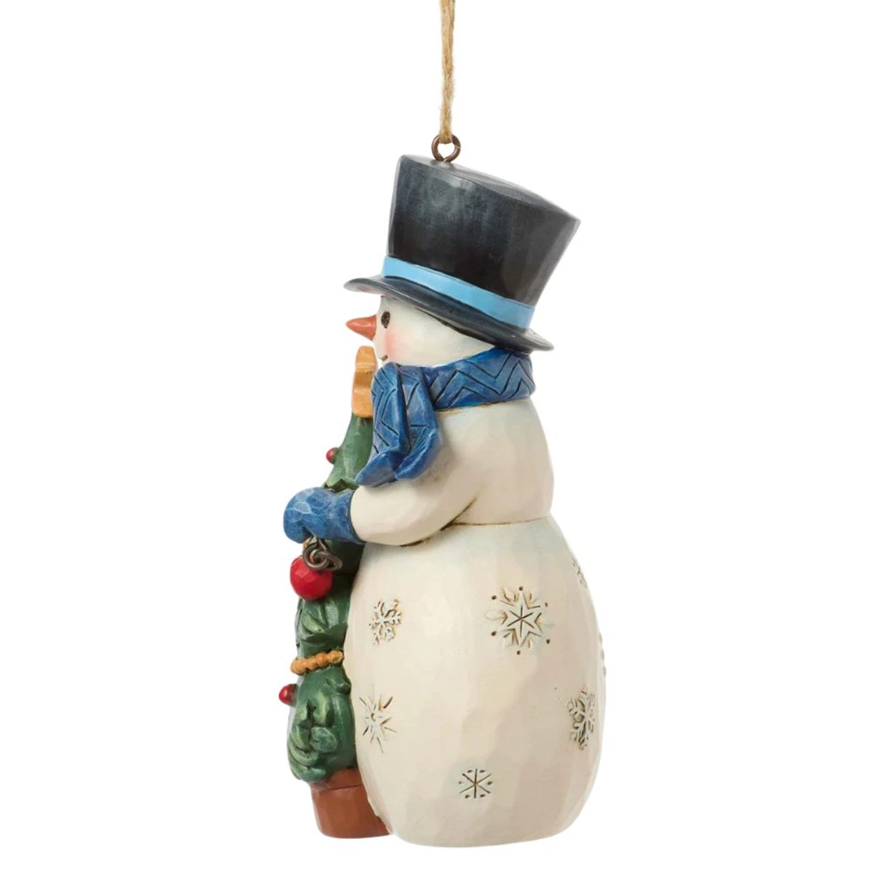 Jim Shore - Heartwood Creek - Snowman With Christmas Tree Ornament - Image 2