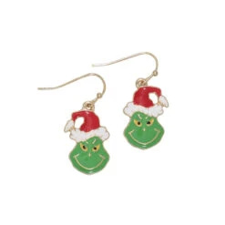 You're A Mean One Grinch Dangle Earrings By Periwinkle