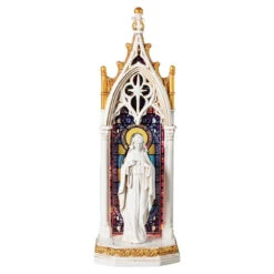 Immaculate Heart Of Mary Stained Glass Window Figurine Statue
