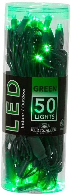 Kurt Adler 50 LED 5MM Green Lights Green Wire