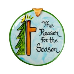 Nola Watkins Reason For The Season Hand Painted Ornament