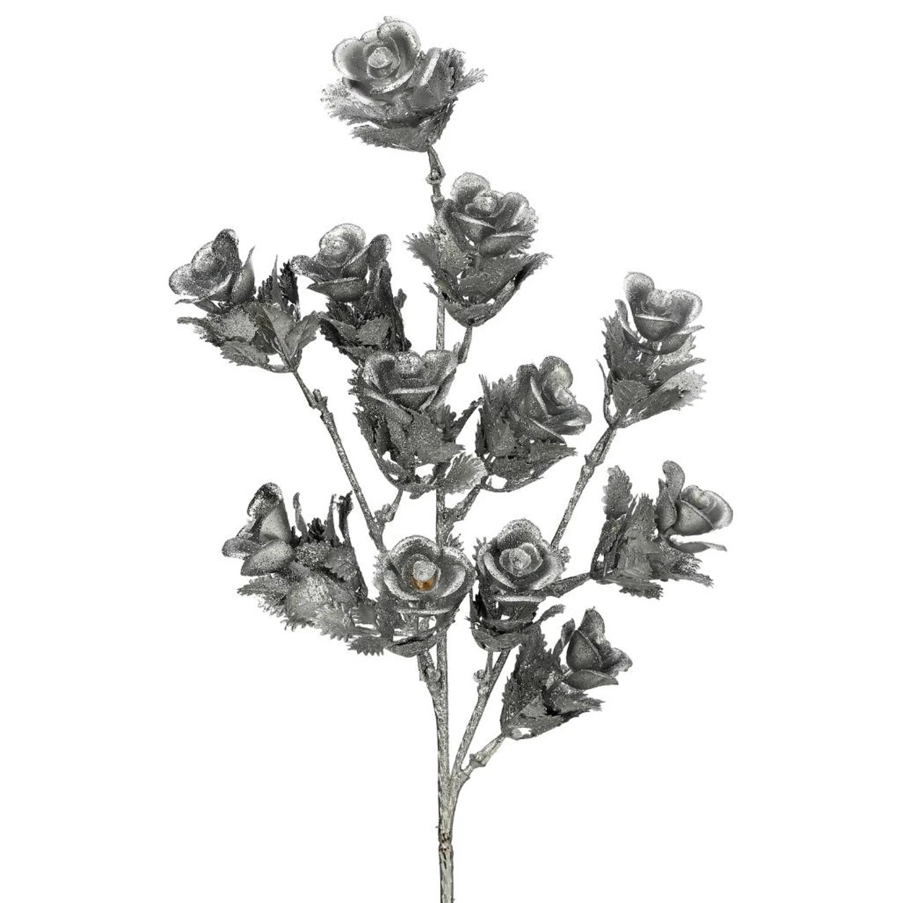 21" Silver Rose Spray