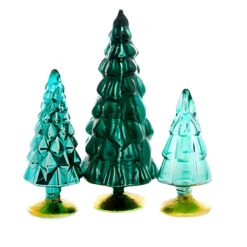 Hue Trees Small Set Of 3 Teal