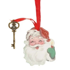 Vintage Santa Claus Key Ornament