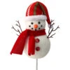 Red & White Snowman Pick