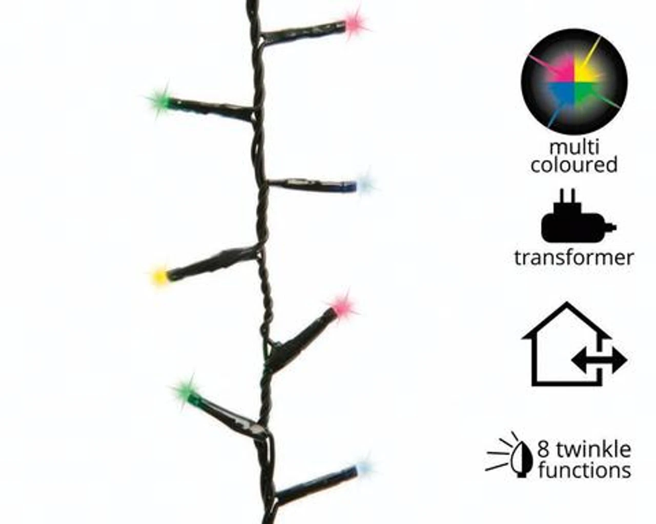 Lumineo 1000 LED Multi-Colored Compact Lights Green Wire - Image 5