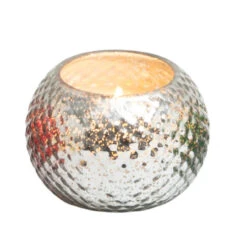 Silver Mercury Glass Candle - Winter Shimmer