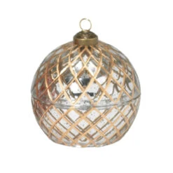 Elegant Silver LED Wax Candle Glass Ornament