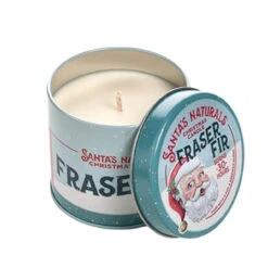 Santas Naturals Fraser Fir Candle 9oz Tin
