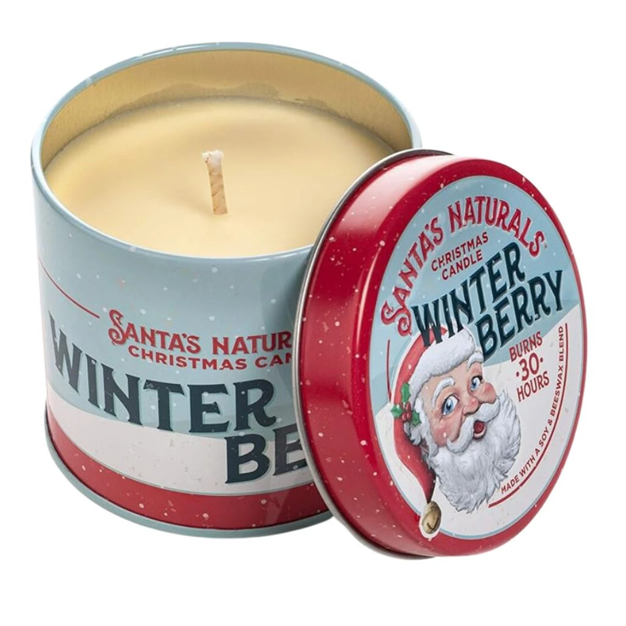 Santas Natural Winter Berry Candle 9oz Tin