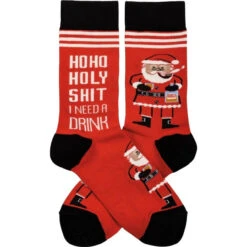 HoHo Holy Shit I Need A Drink Socks