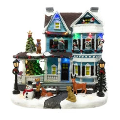 Animated Christmas Animal House - Lumineo Scenery