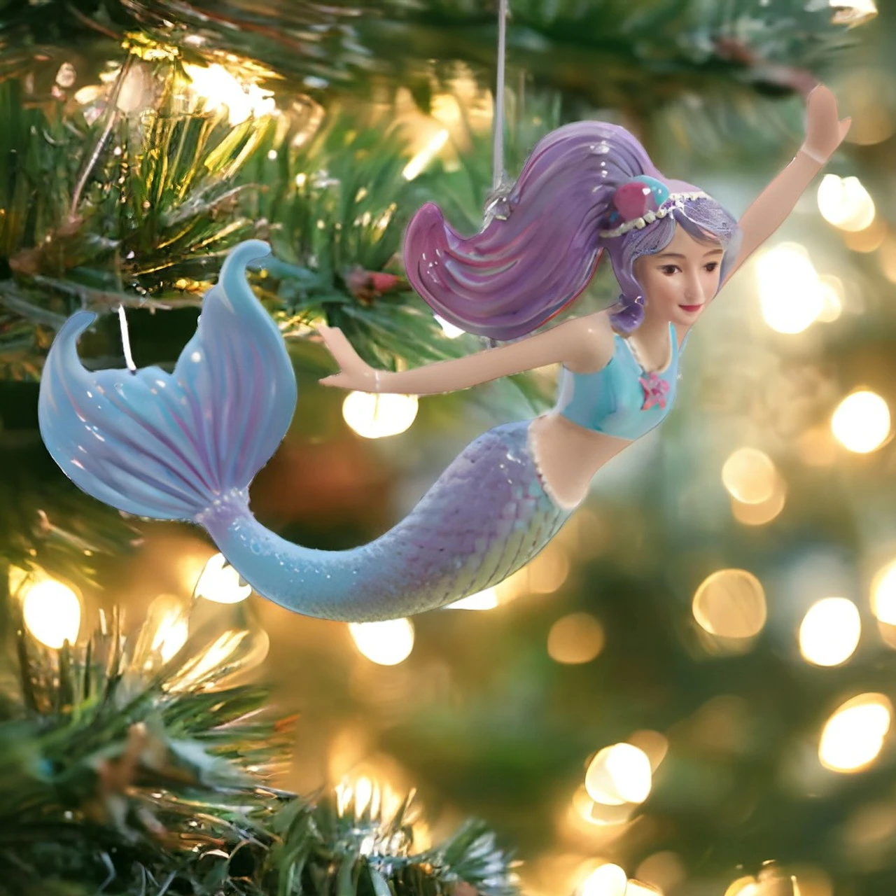Kurt Adler Blue Tail Mermaid Ornament - Image 2
