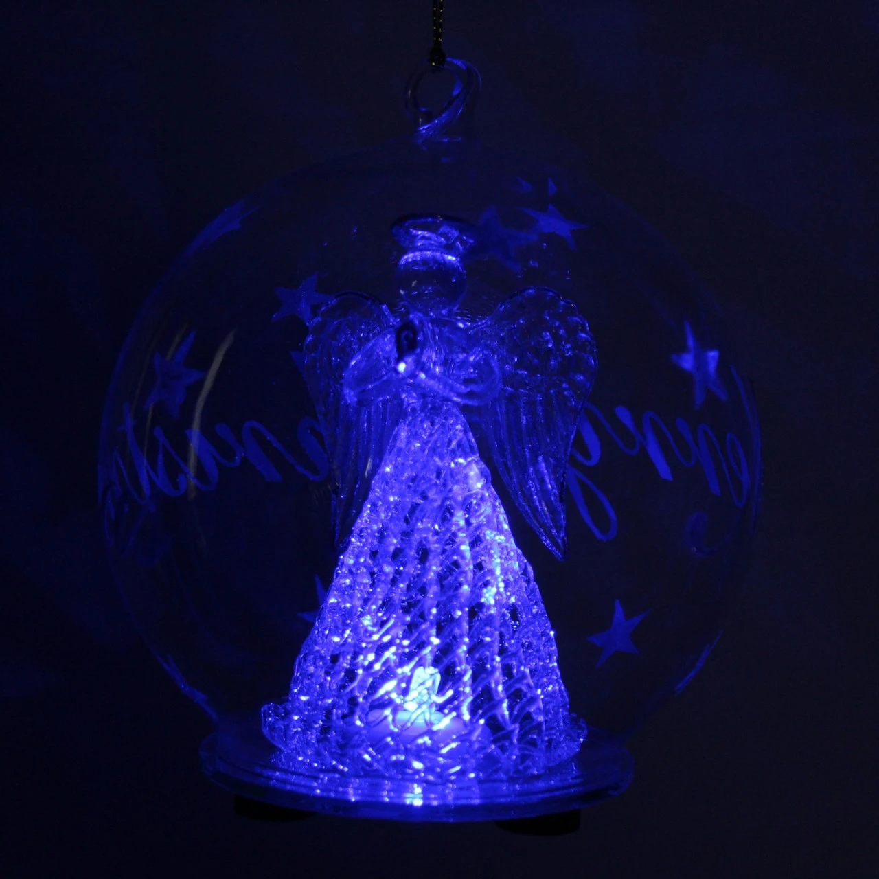 Color Changing LED Angel Praying Glass Globe - Image 7