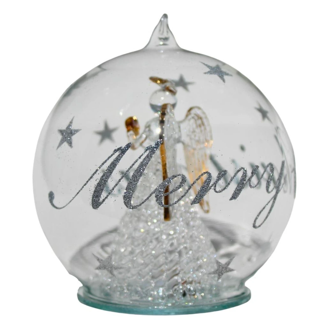 Color Changing LED Angel Praying Glass Globe - Image 2