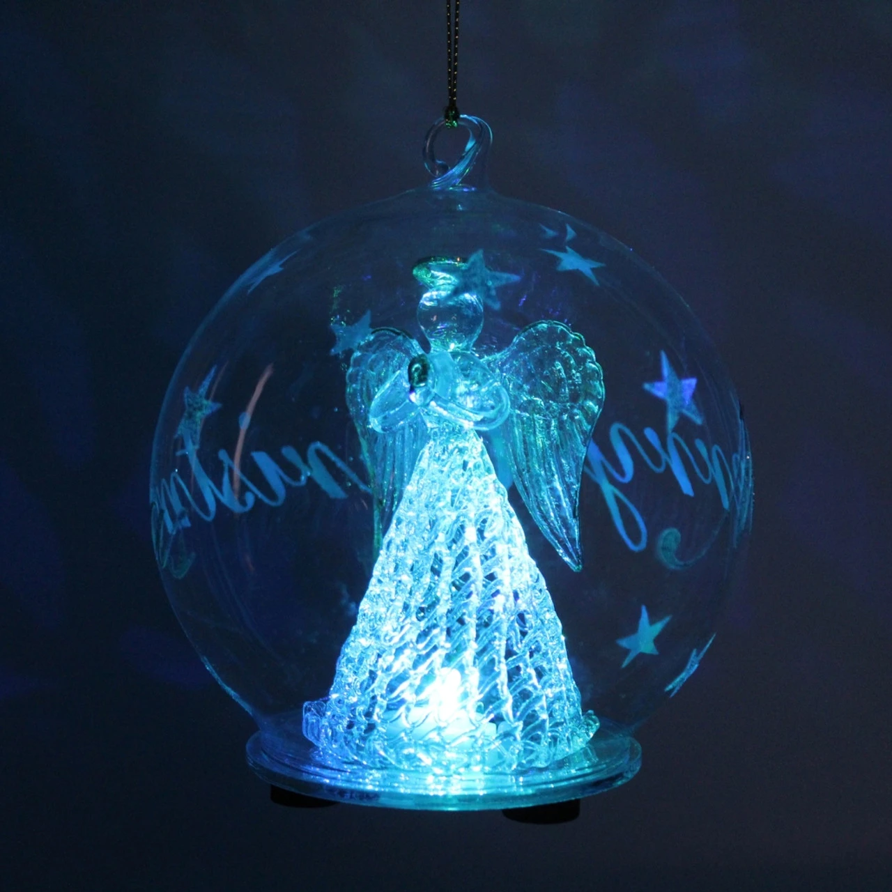 Color Changing LED Angel Praying Glass Globe - Image 5