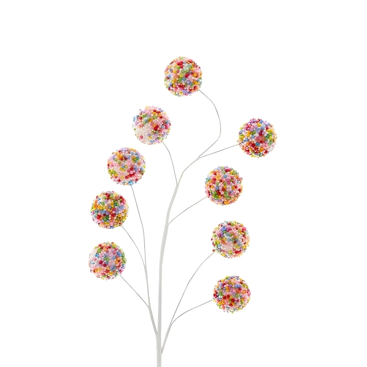 Kurt Adler Colorful Confetti Glittered Ball Spray Decoration - Image 2