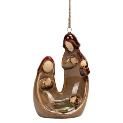 Glazed Nativity Ornament